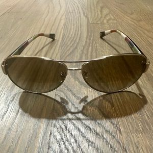 Coach aviator sunglasses- gold and brown